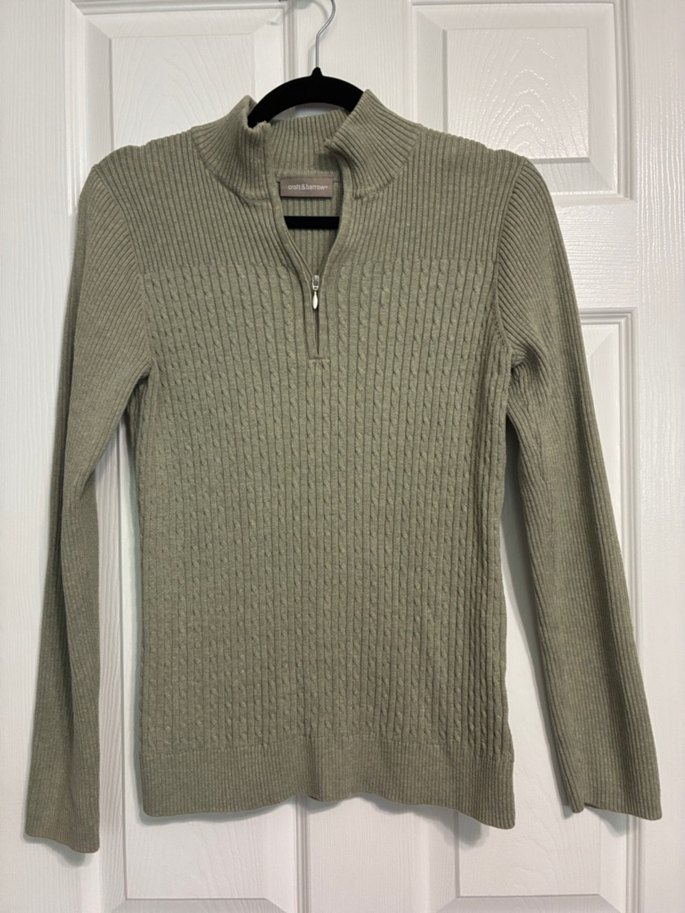 Croft&barrow zip up turtle neck